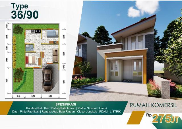 Rumah Komersil Bellpark 1 Type 36/90